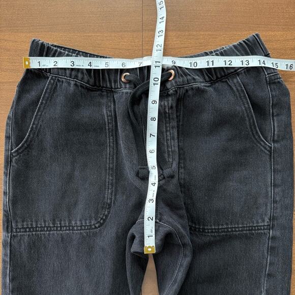 One Teaspoon | Women’s Shabbies Drawstring Boyfriend Worn Black Jeans Denim Pant - Picture 8 of 11